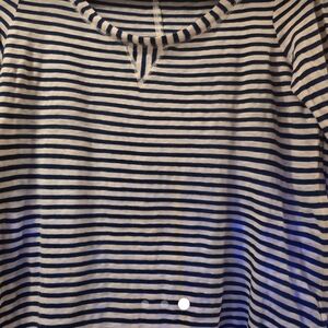 Banana Republic Navy and White Striped Shirt